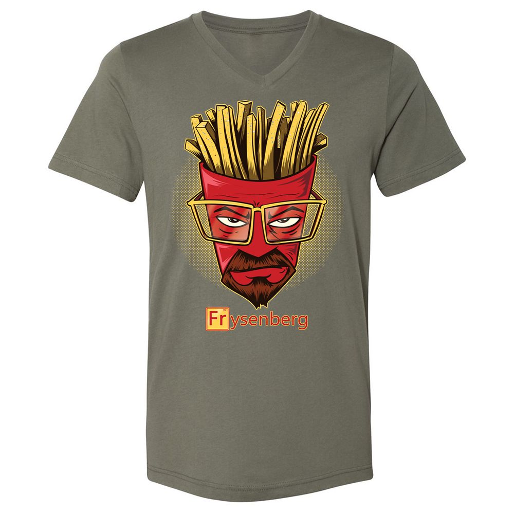 Unisex V-Neck T-Shirt - 5U11GV9D - Military Green - 10