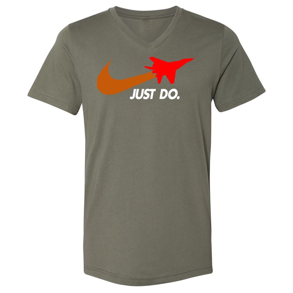 Unisex V-Neck T-Shirt - CVK4X2K5 - Military Green - 10