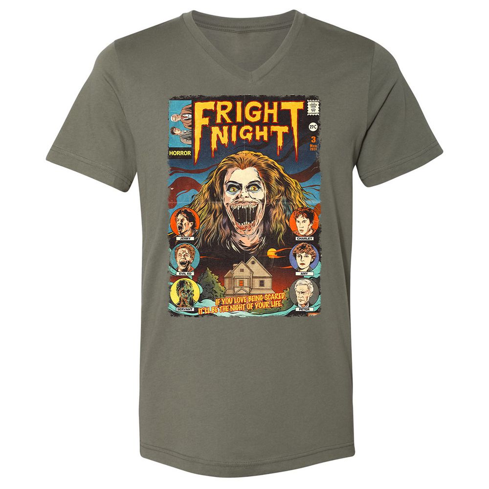 Unisex V-Neck T-Shirt - KL9EXPTB - Military Green - 10