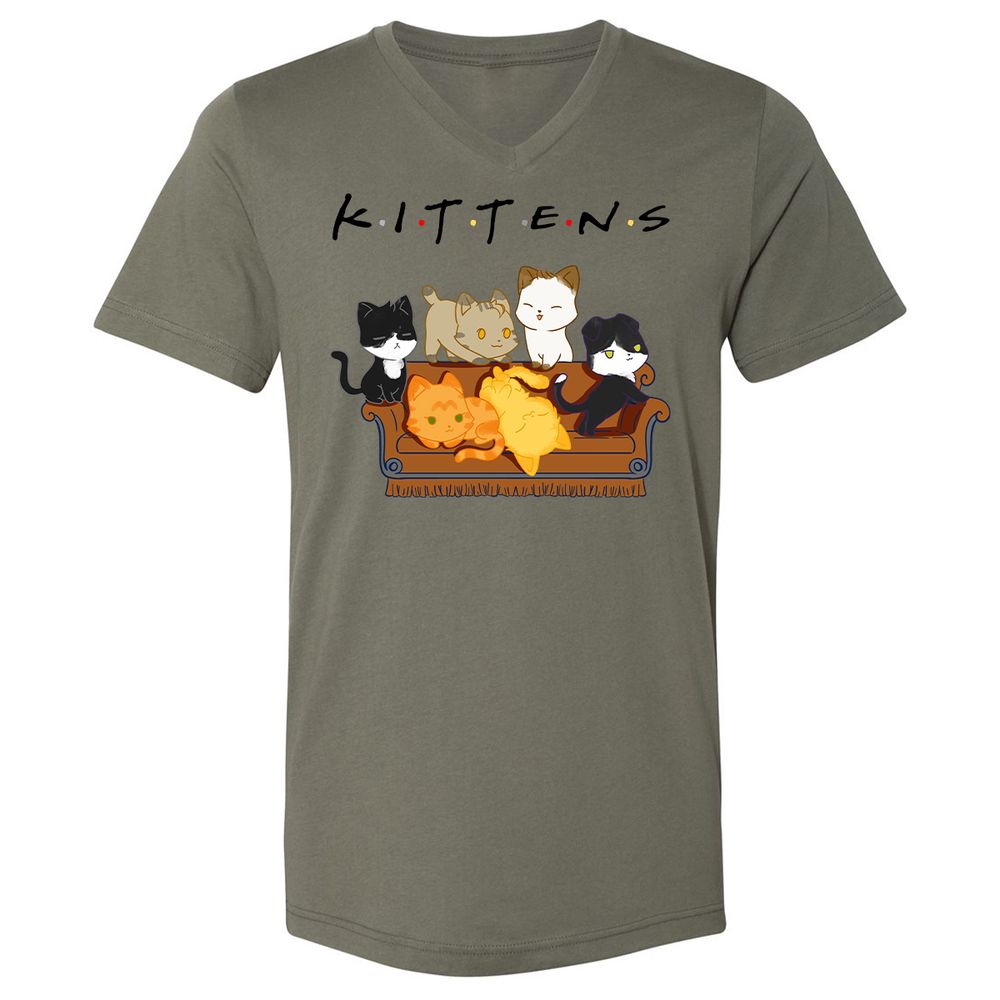 Unisex V-Neck T-Shirt - GD46DACM - Military Green - 10