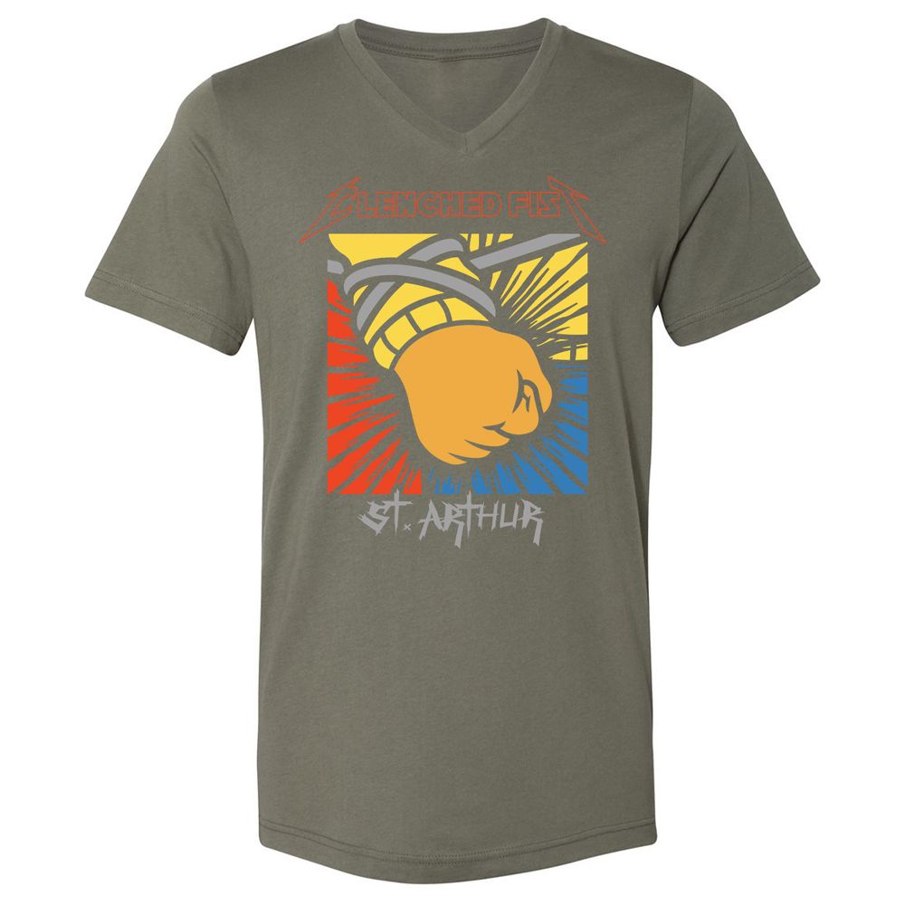Unisex V-Neck T-Shirt - 697Y12L8 - Military Green - 10