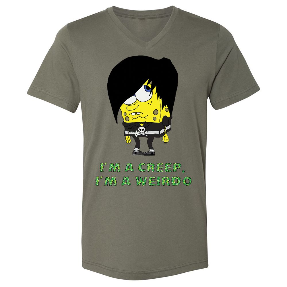 Unisex V-Neck T-Shirt - LCVV9YMR - Military Green - 10