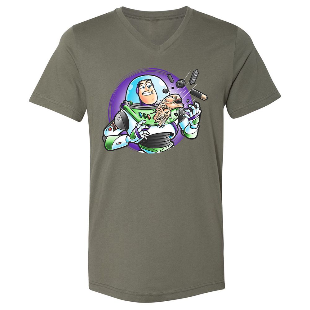 Unisex V-Neck T-Shirt - WGDGBRFN - Military Green - 10