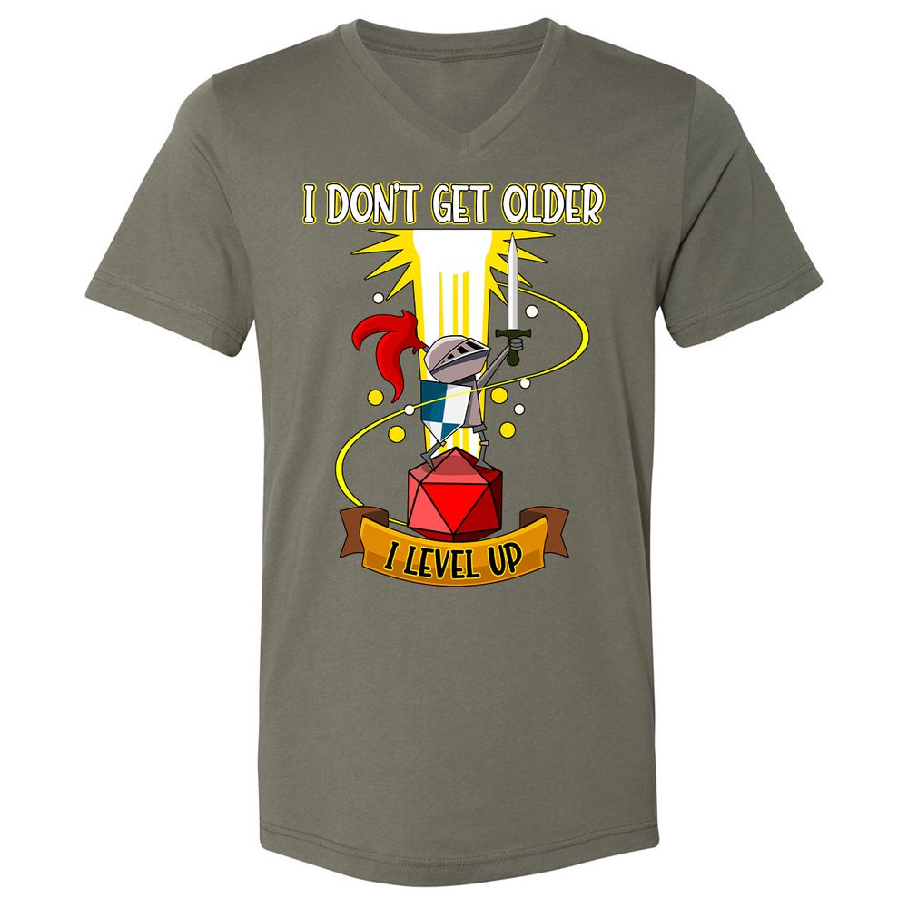 Unisex V-Neck T-Shirt - 6XKHL97C - Military Green - 10