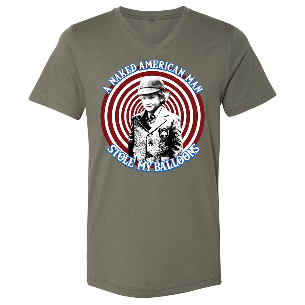 Unisex V-Neck T-Shirt - 4D6L6H9G - Military Green - 10