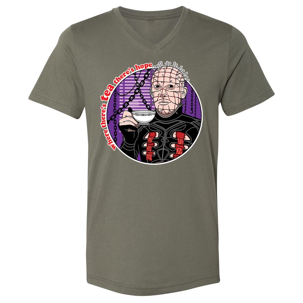 Unisex V-Neck T-Shirt - XD9D9L34 - Military Green - 10