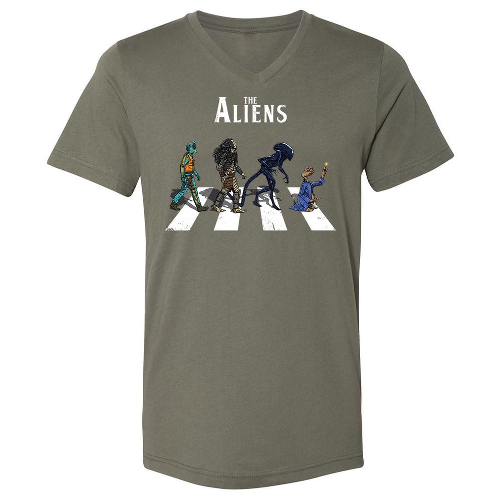 Unisex V-Neck T-Shirt - A22VMUFS - Military Green - 10