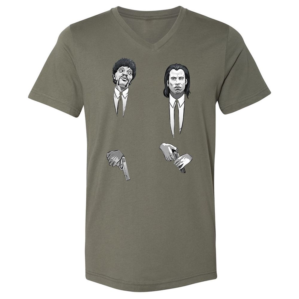 Unisex V-Neck T-Shirt - NHY2K4FV - Military Green - 10
