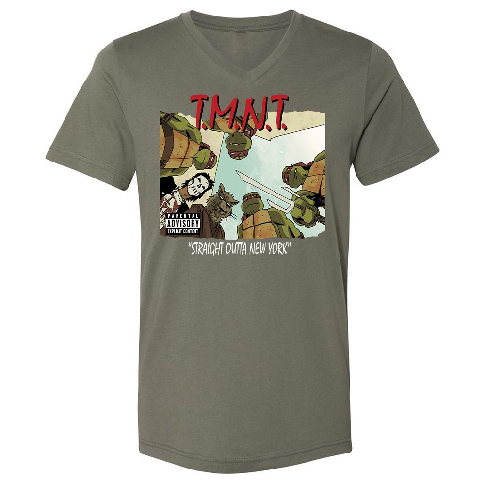 Unisex V-Neck T-Shirt - 2RZ9YJ4M - Military Green - 10