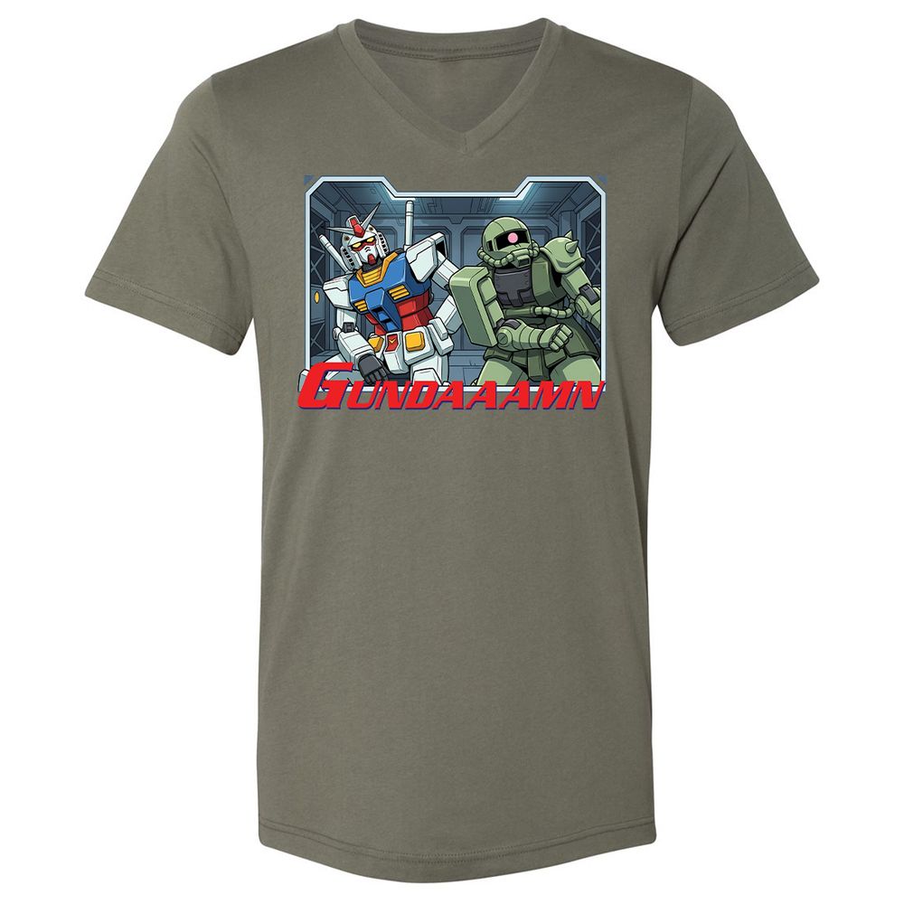 Unisex V-Neck T-Shirt - 5V8J5J1T - Military Green - 10