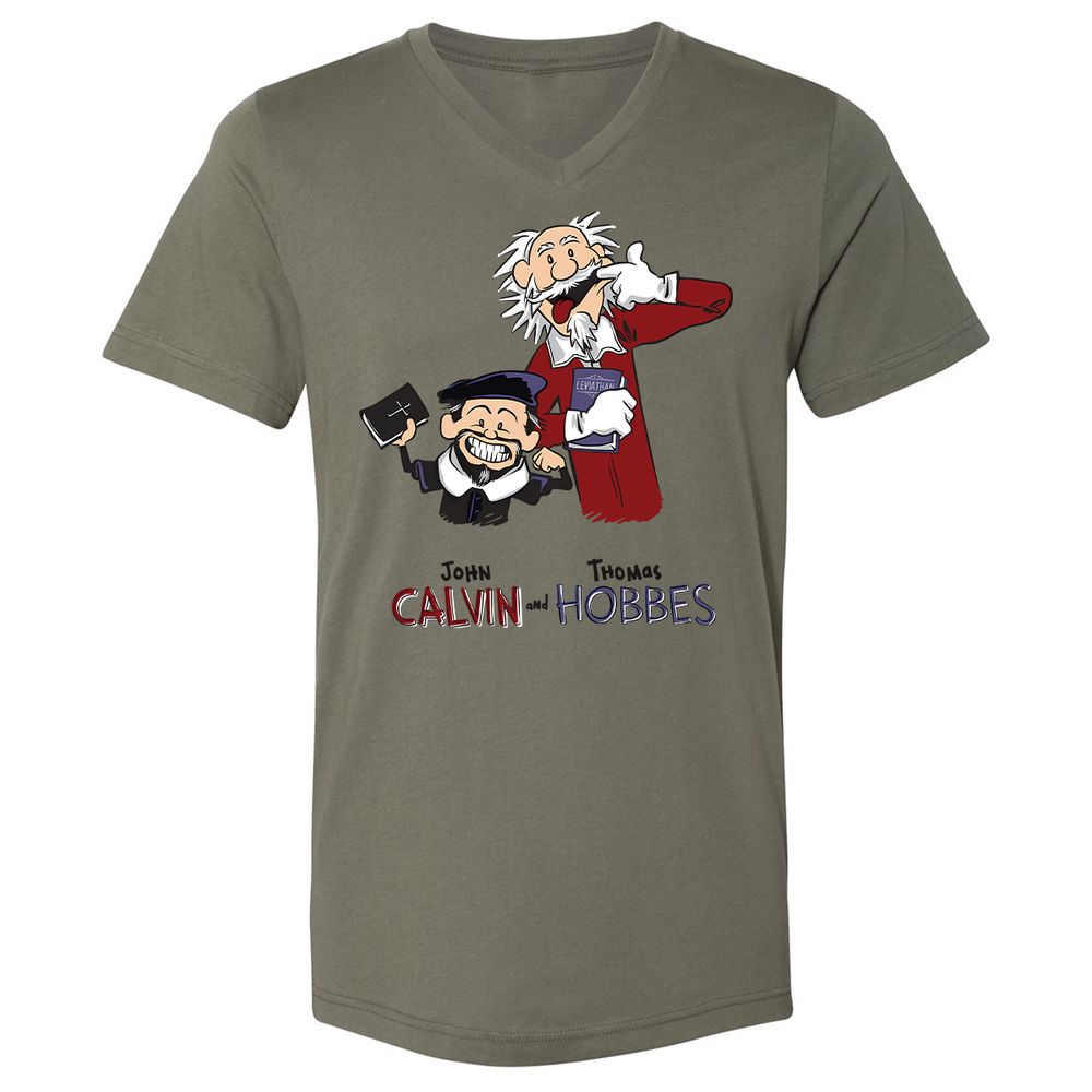 Unisex V-Neck T-Shirt - Y1376KL6 - Military Green - 10