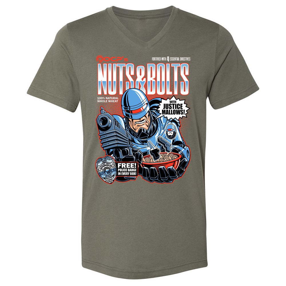 Unisex V-Neck T-Shirt - X2W4QW89 - Military Green - 10