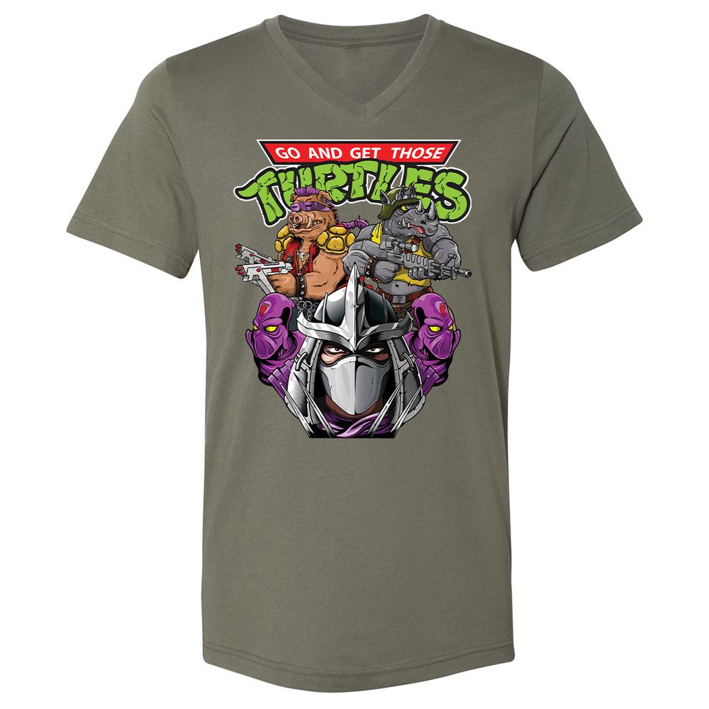 Unisex V-Neck T-Shirt - 73V5KE4S - Military Green - 10