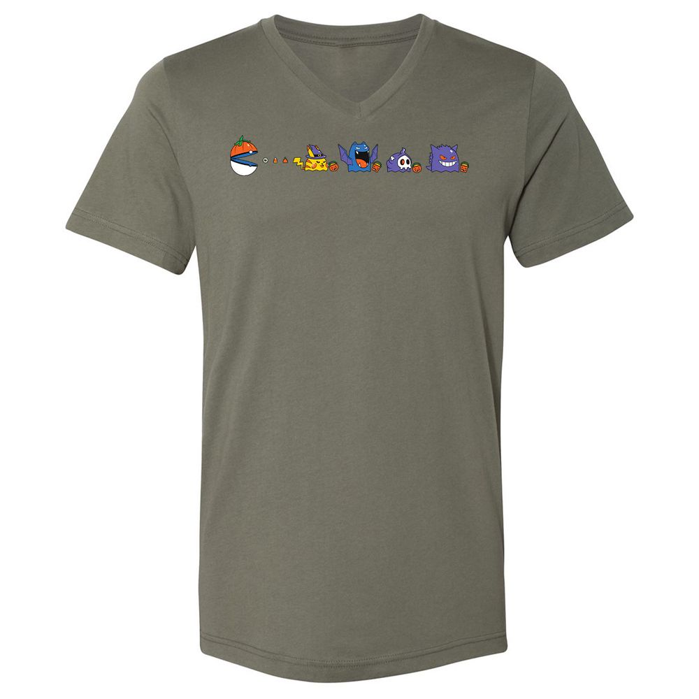 Unisex V-Neck T-Shirt - HGE4X9RS - Military Green - 10