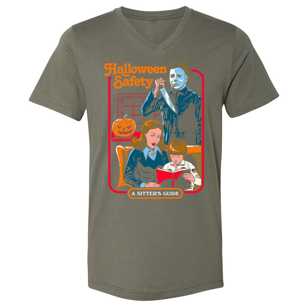 Unisex V-Neck T-Shirt - MFZVLC44 - Military Green - 10