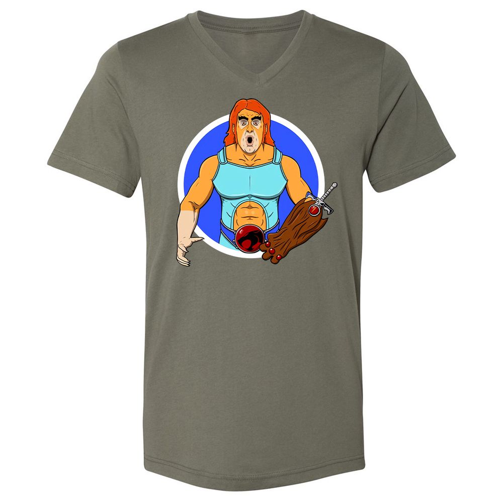 Unisex V-Neck T-Shirt - 44ZHN5FE - Military Green - 10