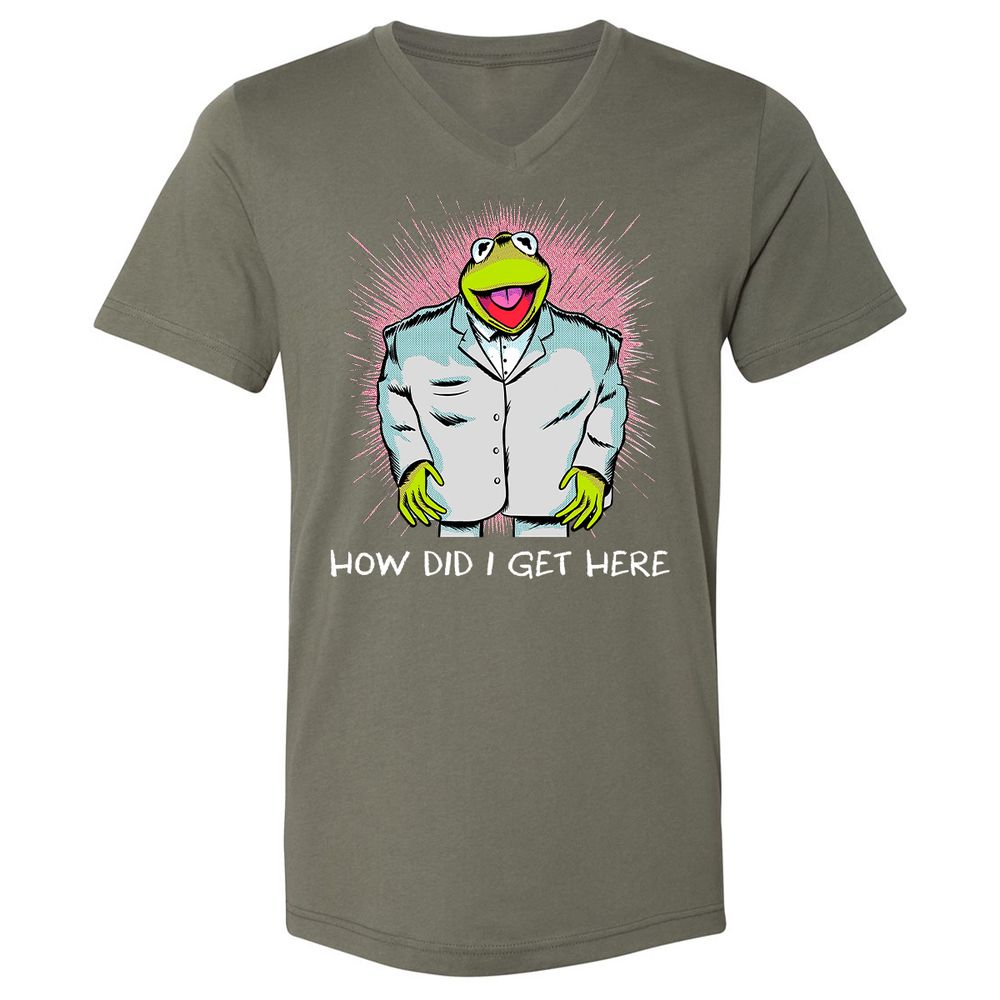 Unisex V-Neck T-Shirt - RMLZ74XY - Military Green - 10