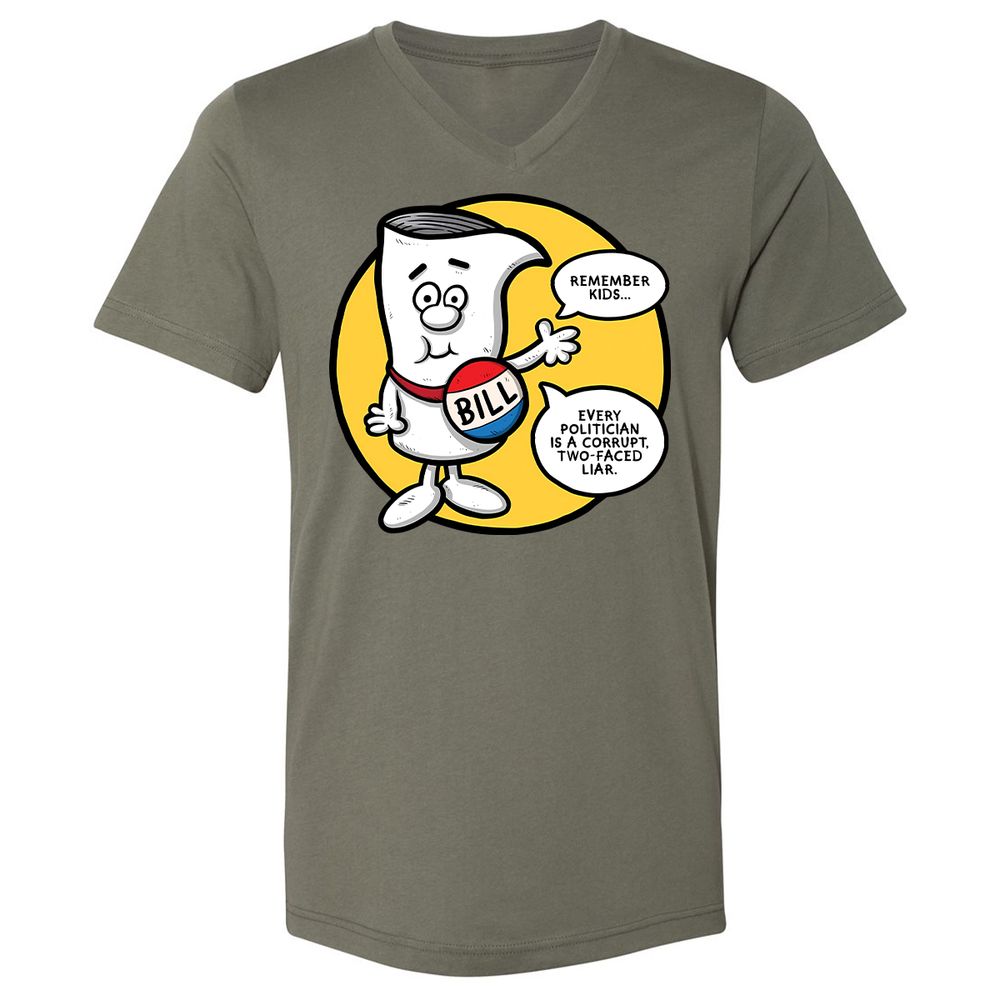 Unisex V-Neck T-Shirt - Q23BNVCG - Military Green - 10