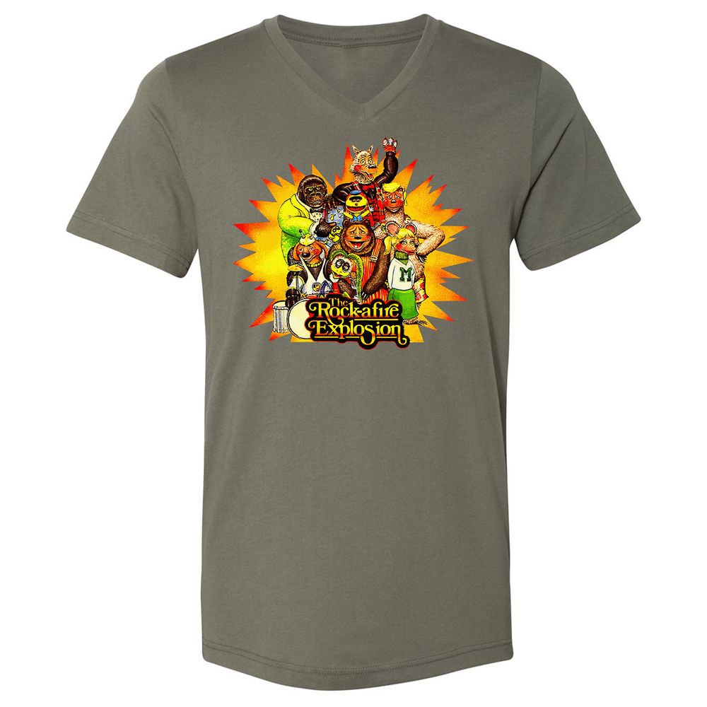Unisex V-Neck T-Shirt - 47FPCENQ - Military Green - 10