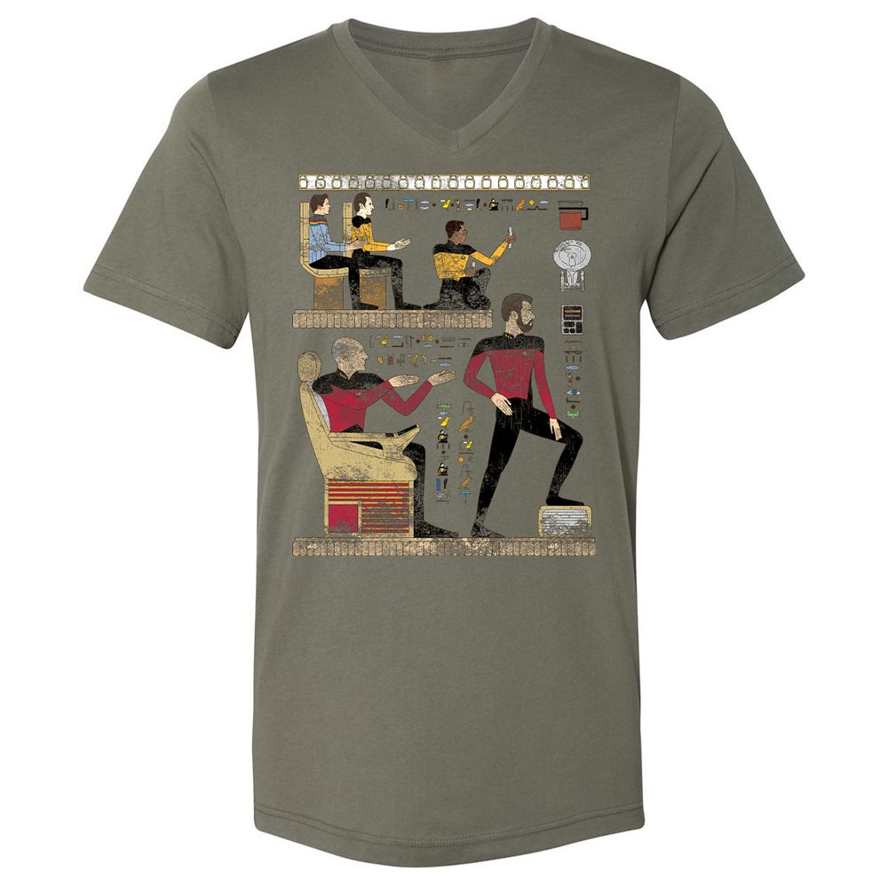 Unisex V-Neck T-Shirt - YCRNV8SV - Military Green - 10