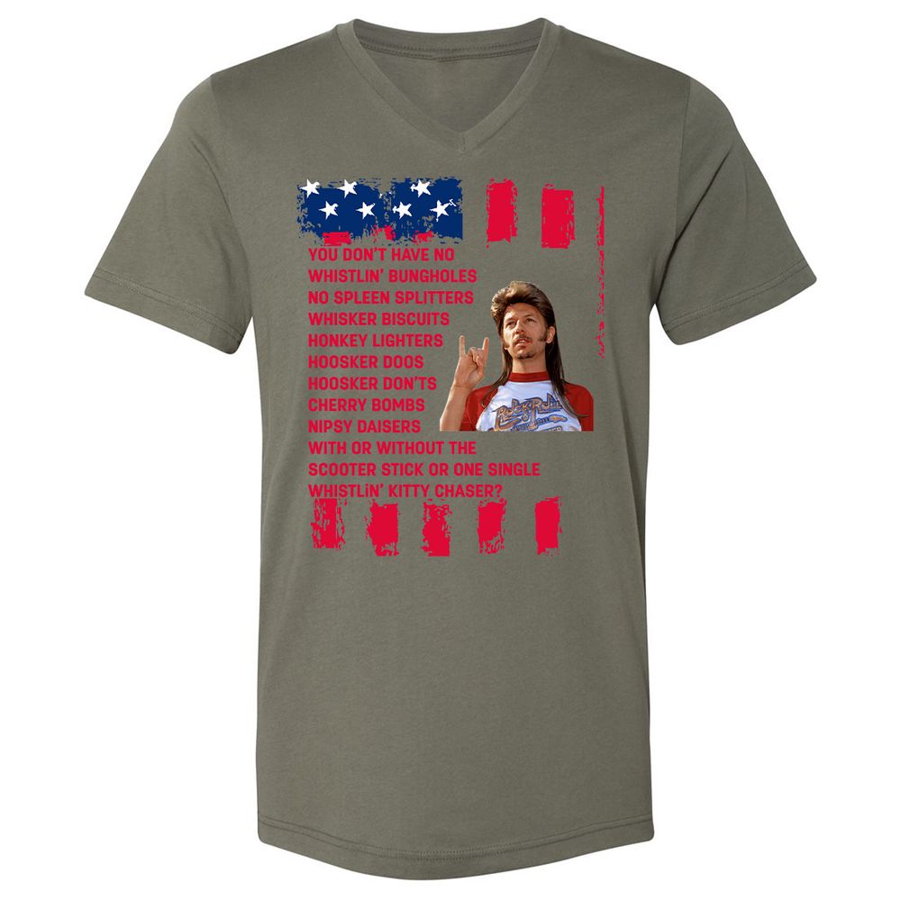 Unisex V-Neck T-Shirt - QSJZ3X14 - Military Green - 10