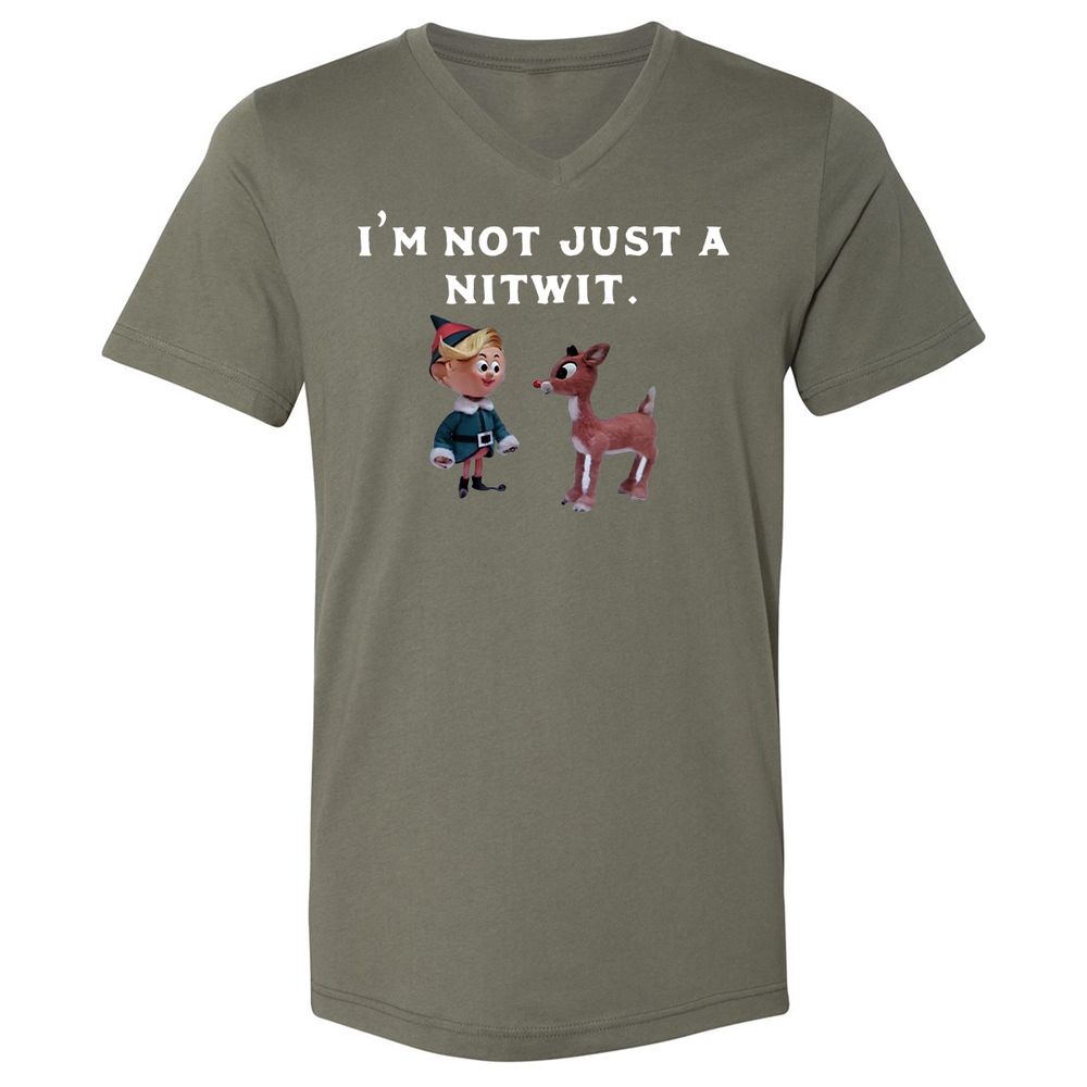 Unisex V-Neck T-Shirt - DPNMDE54 - Military Green - 10