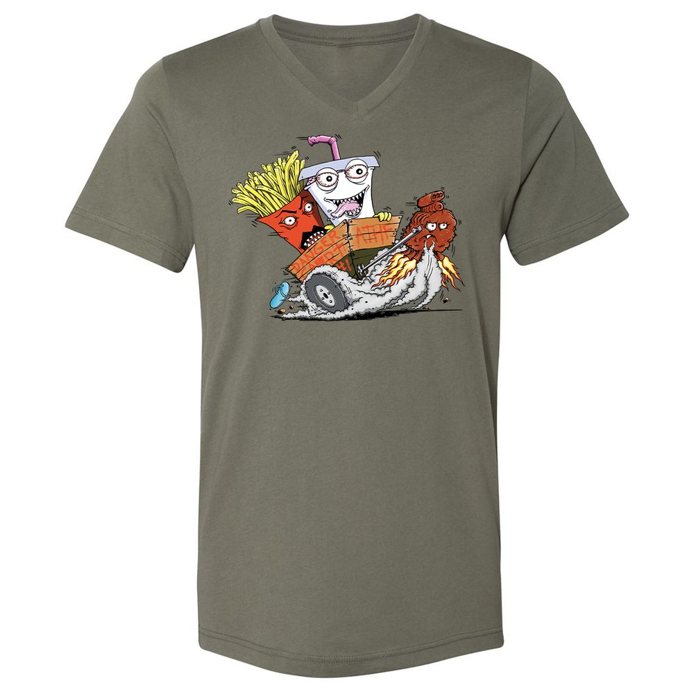 Unisex V-Neck T-Shirt - 2VD3GYP7 - Military Green - 10