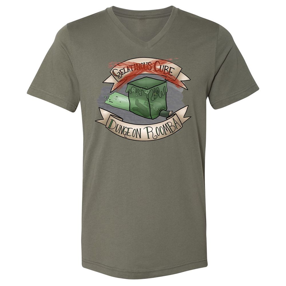 Unisex V-Neck T-Shirt - YAJJE1VF - Military Green - 10