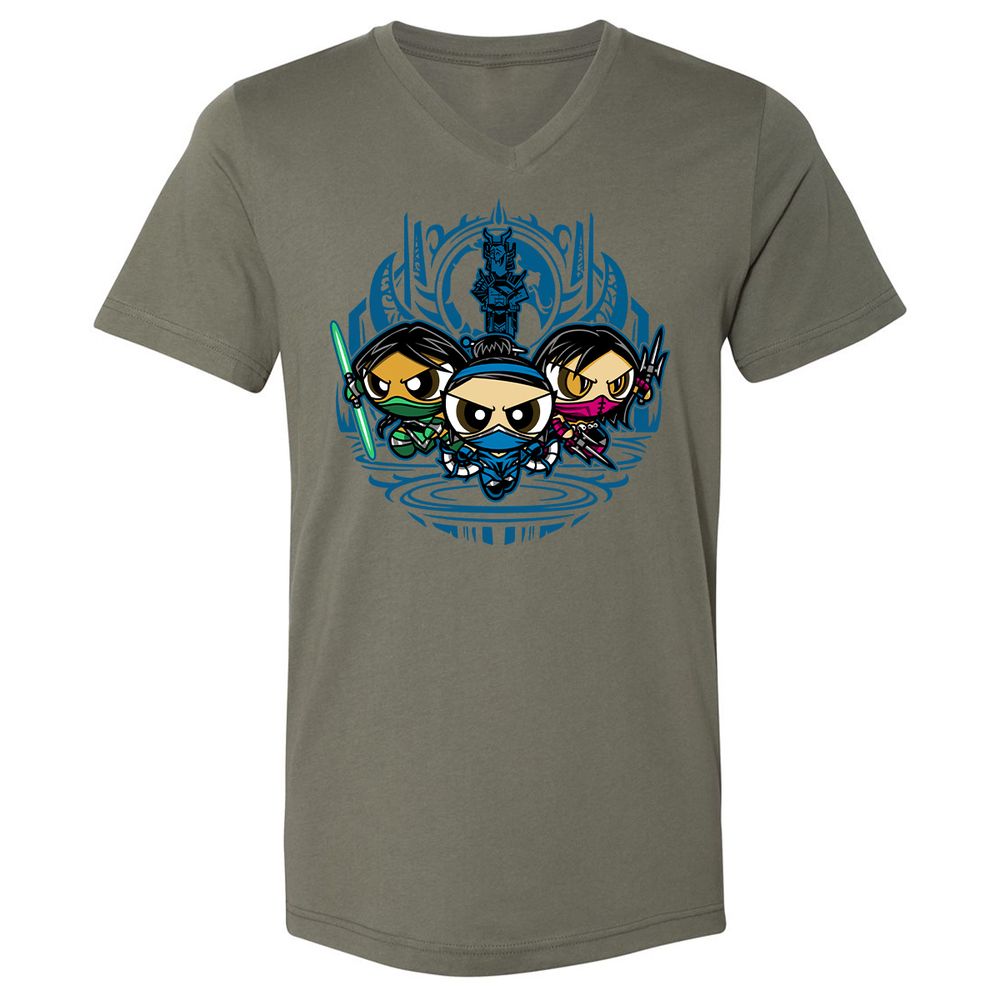 Unisex V-Neck T-Shirt - 1RF4BJFW - Military Green - 10