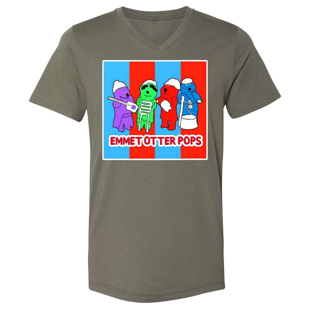 Unisex V-Neck T-Shirt - 31UMGTJ9 - Military Green - 10