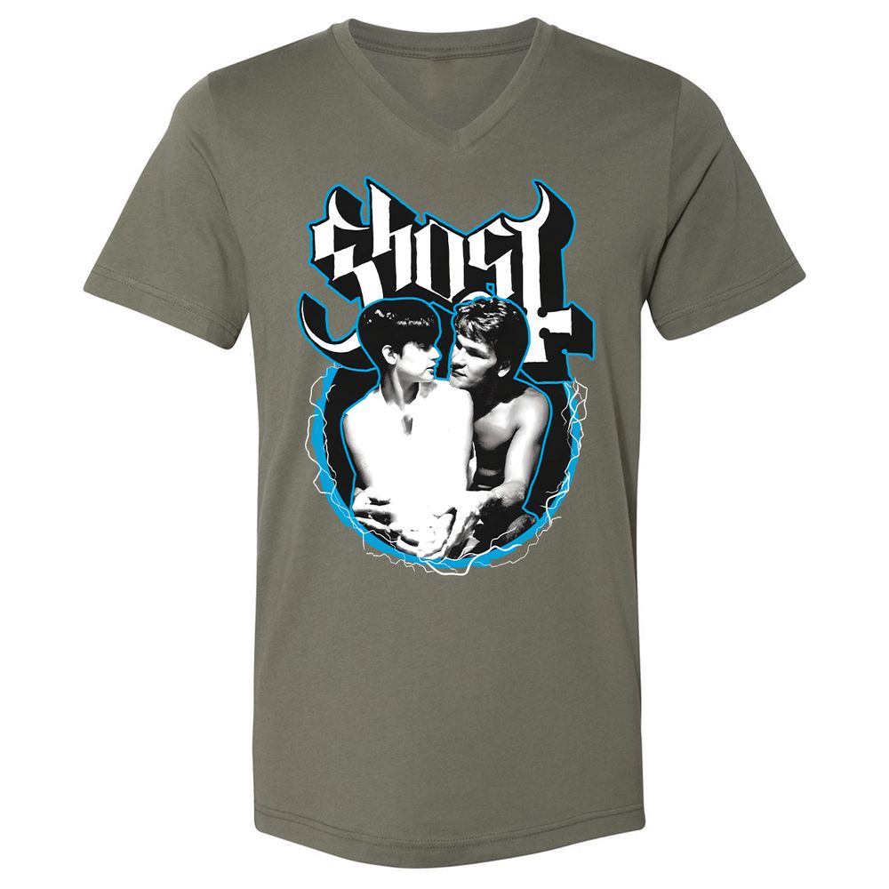 Unisex V-Neck T-Shirt - 5HHKQUC7 - Military Green - 10