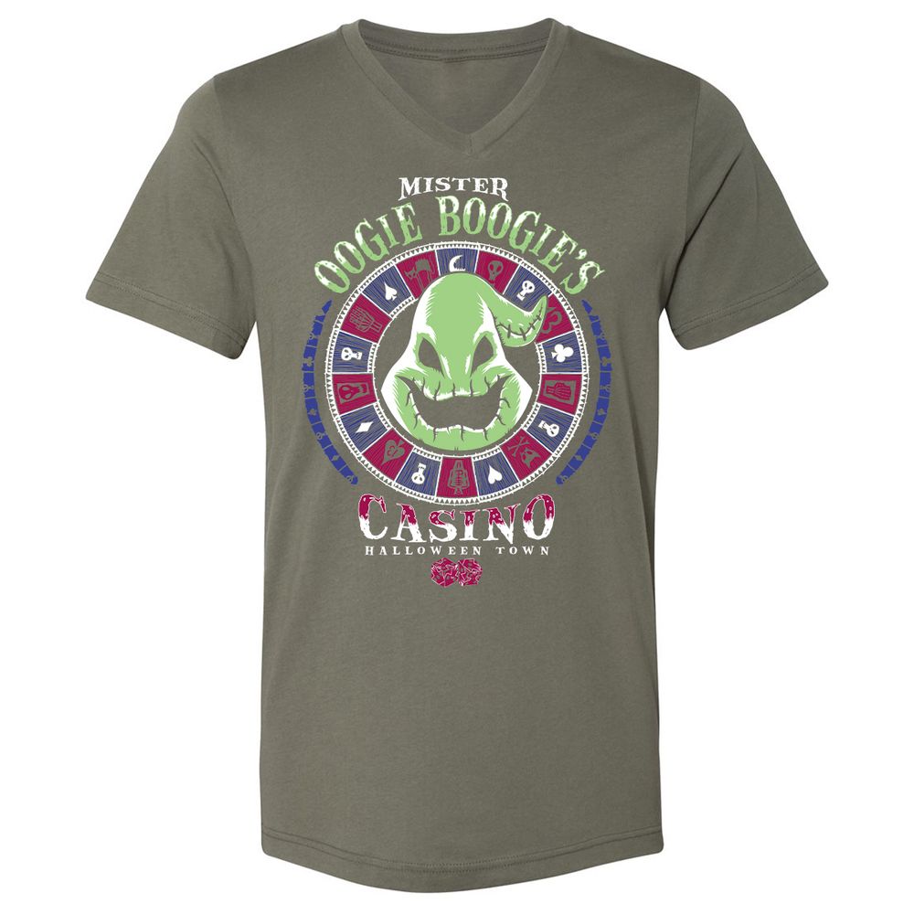 Unisex V-Neck T-Shirt - PZLCJXD8 - Military Green - 10
