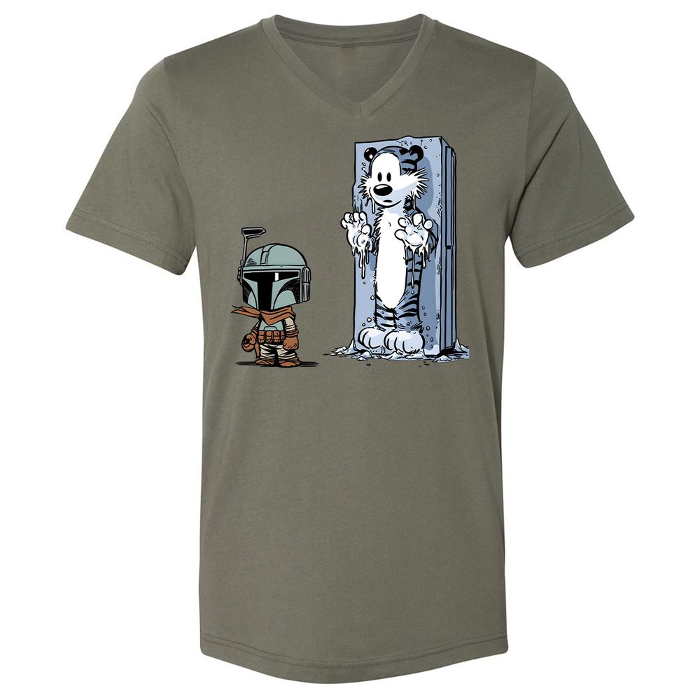 Unisex V-Neck T-Shirt - JN7RCT4G - Military Green - 10