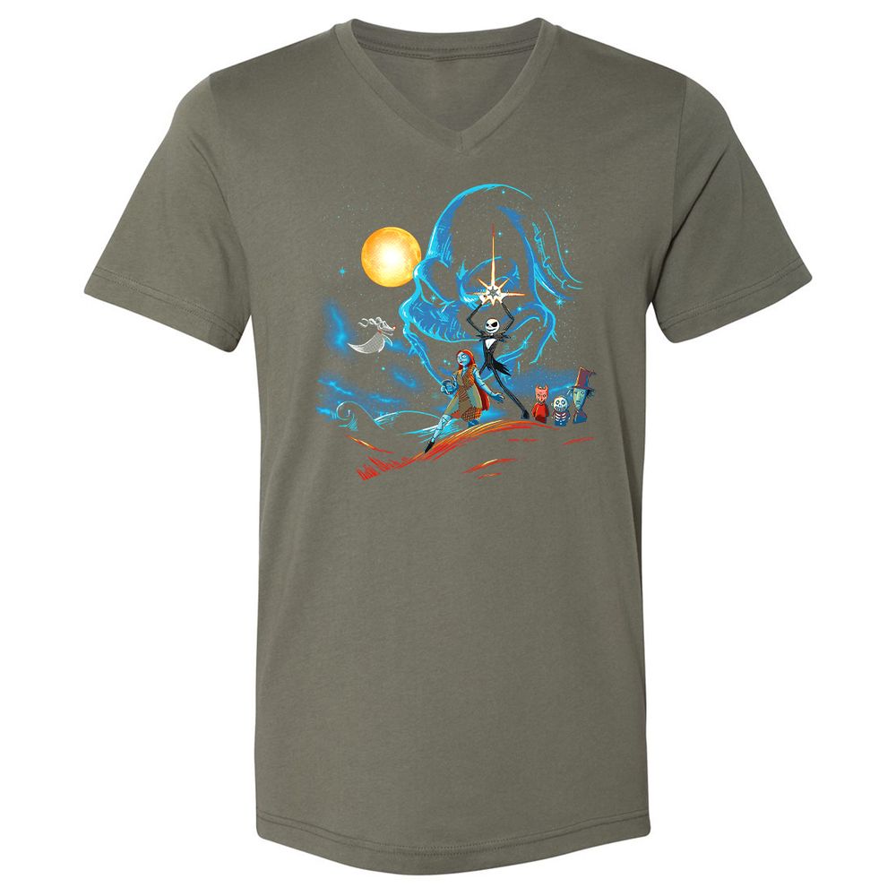 Unisex V-Neck T-Shirt - HE3V97T4 - Military Green - 10