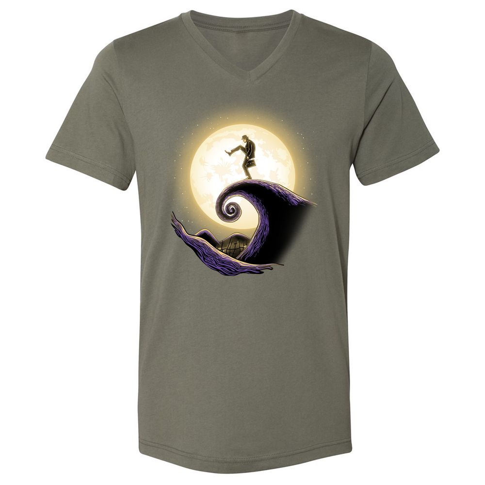 Unisex V-Neck T-Shirt - Y42984P7 - Military Green - 10