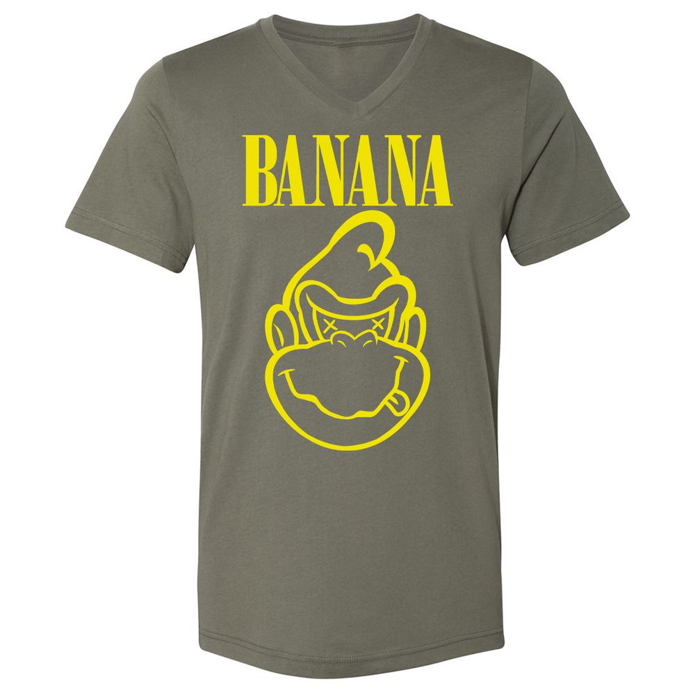 Unisex V-Neck T-Shirt - T8AWCFGJ - Military Green - 10
