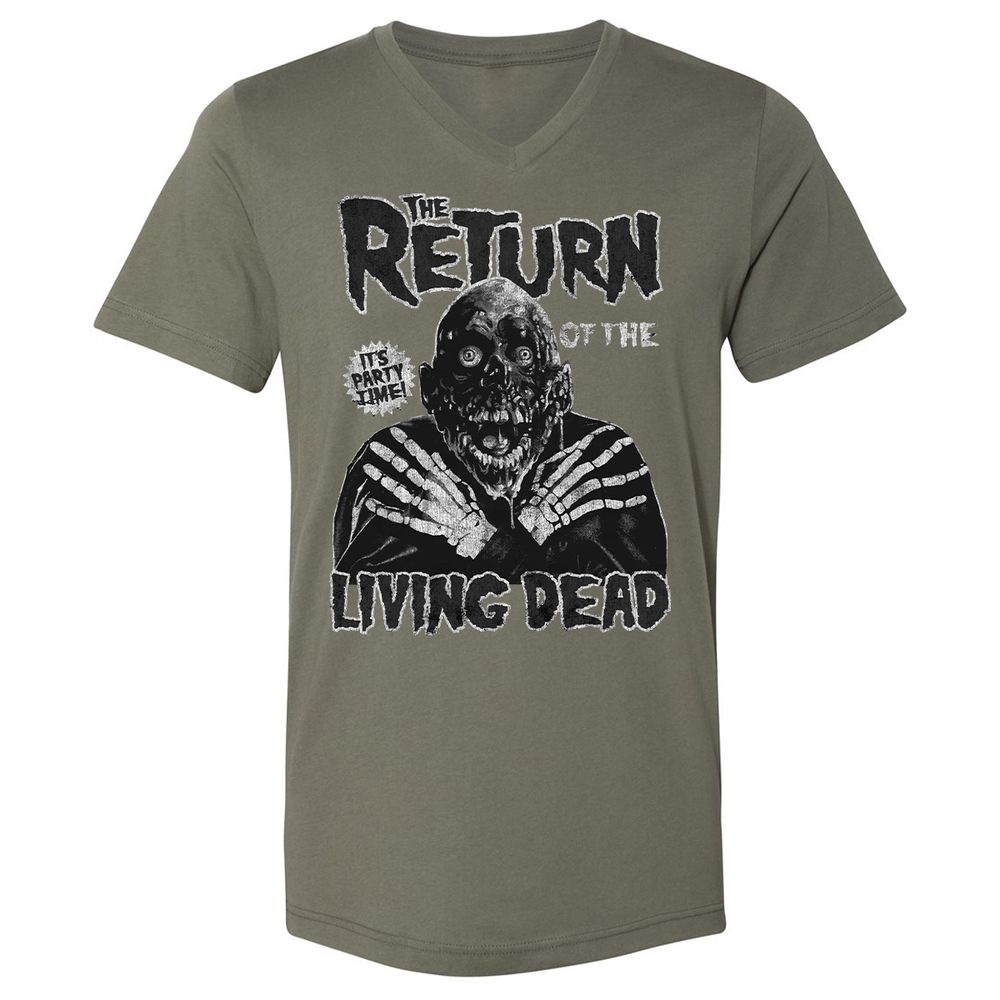 Unisex V-Neck T-Shirt - 4AMYPWJA - Military Green - 10