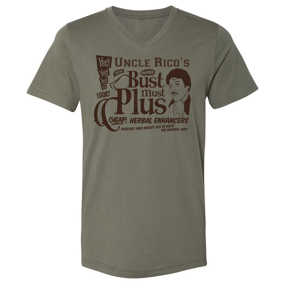 Unisex V-Neck T-Shirt - HGAUQ1ZV - Military Green - 10