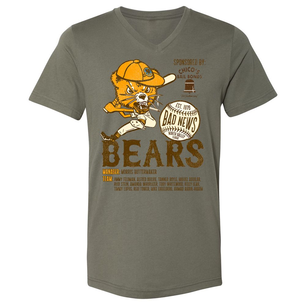 Unisex V-Neck T-Shirt - HV6RQVXQ - Military Green - 10