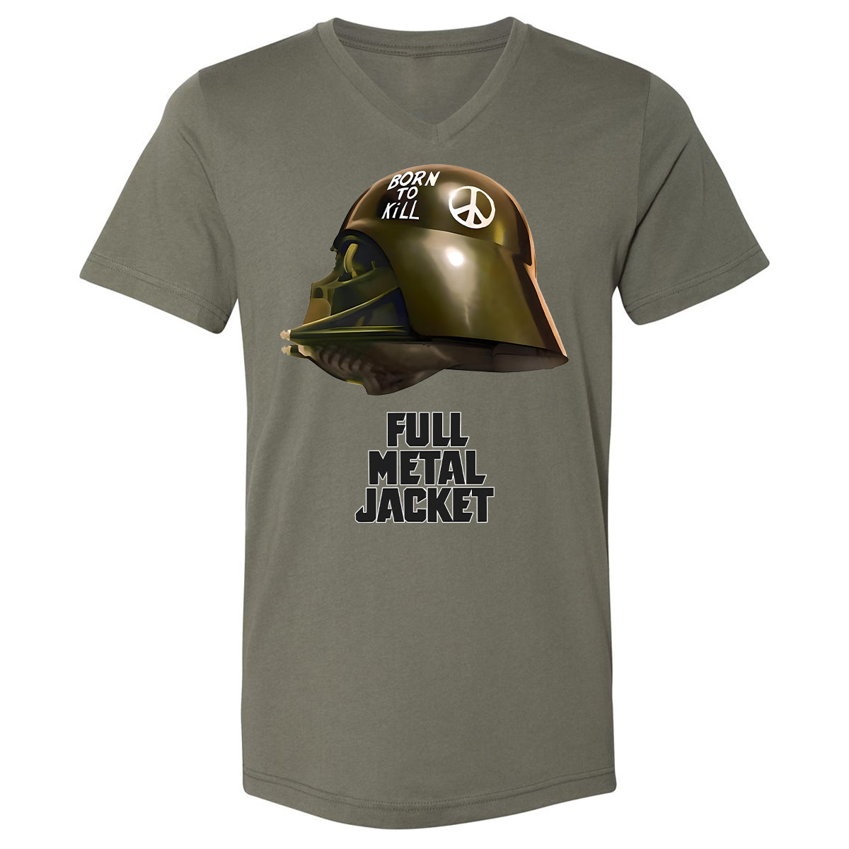 Unisex V-Neck T-Shirt - N4MSLJQB - Military Green - 10