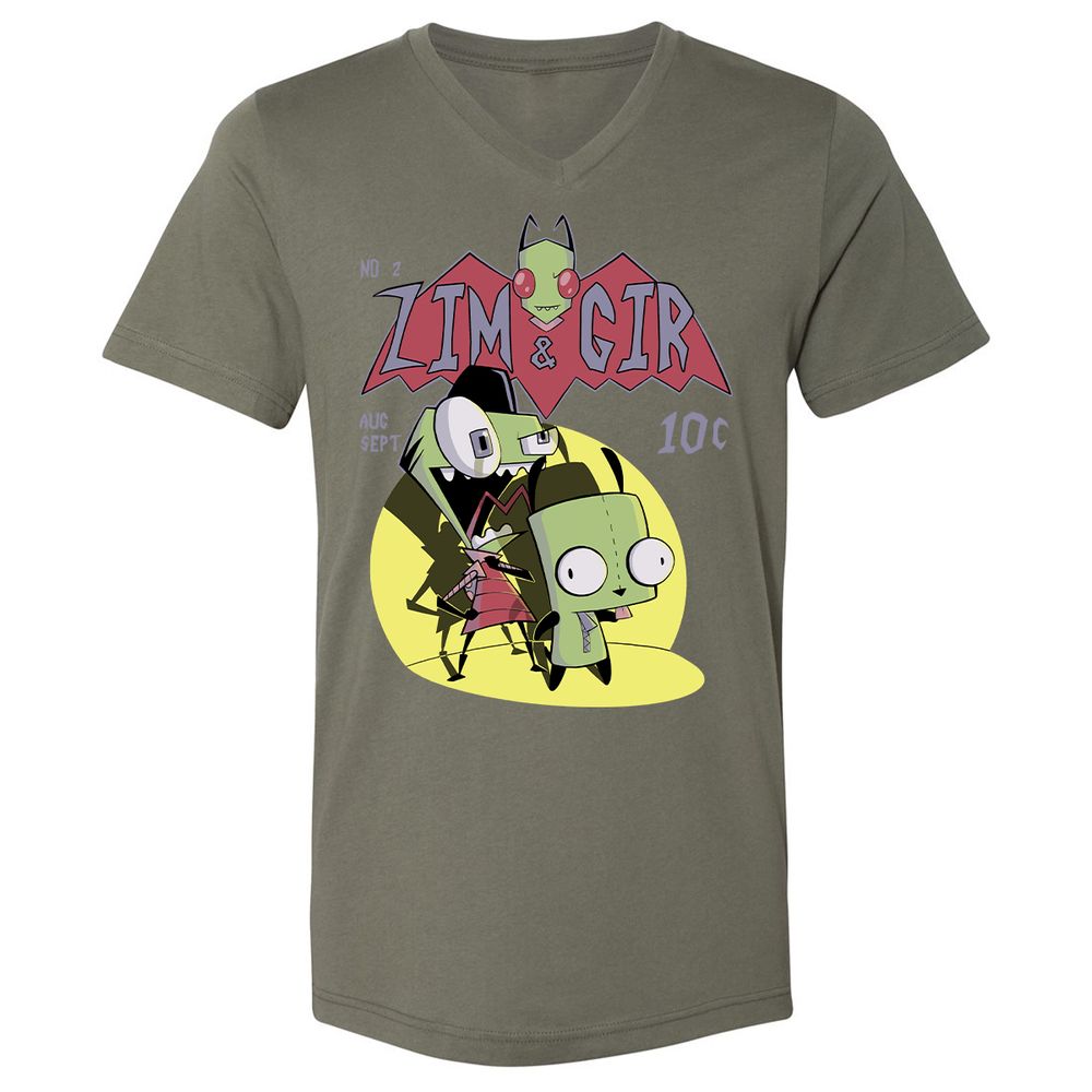 Unisex V-Neck T-Shirt - 9CESSR8T - Military Green - 10