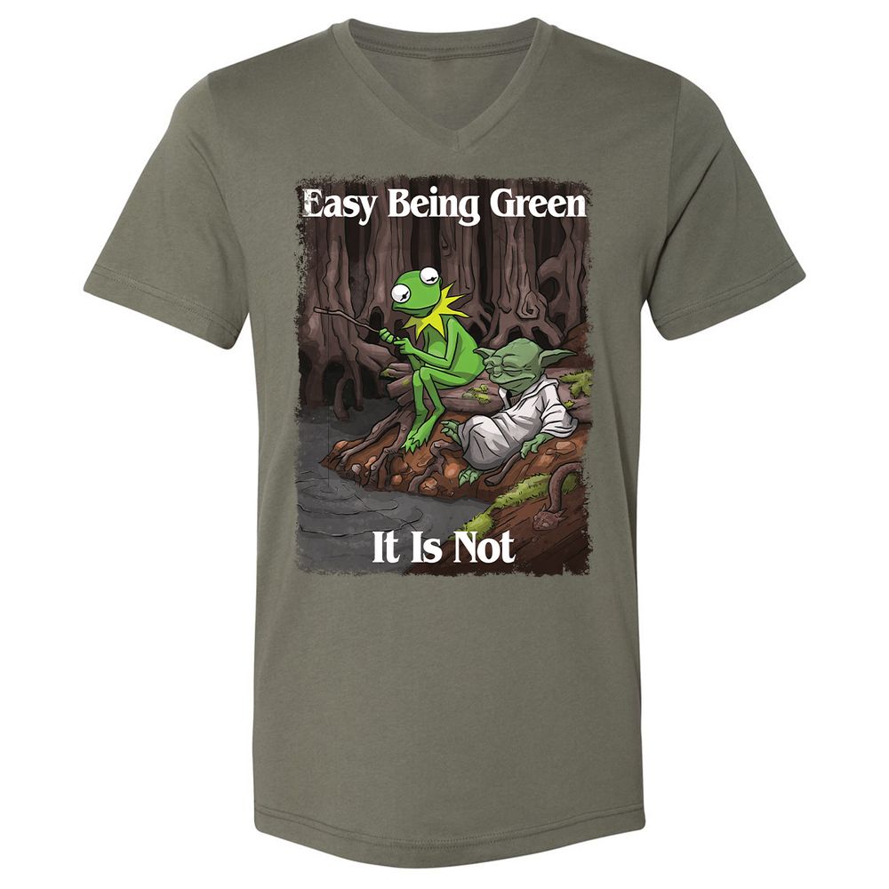 Unisex V-Neck T-Shirt - NWD2F4JE - Military Green - 10