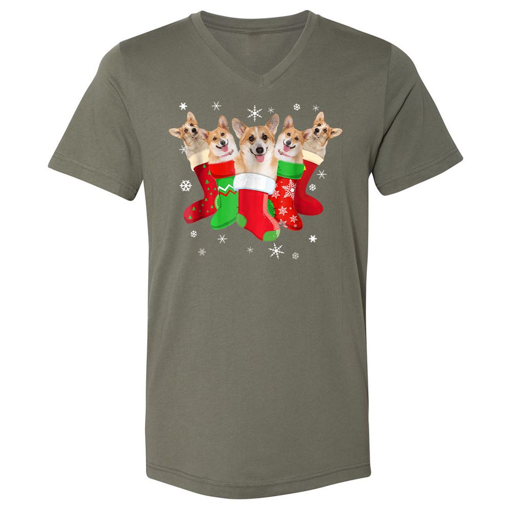 Unisex V-Neck T-Shirt - 5EV9MLPT - Military Green - 10