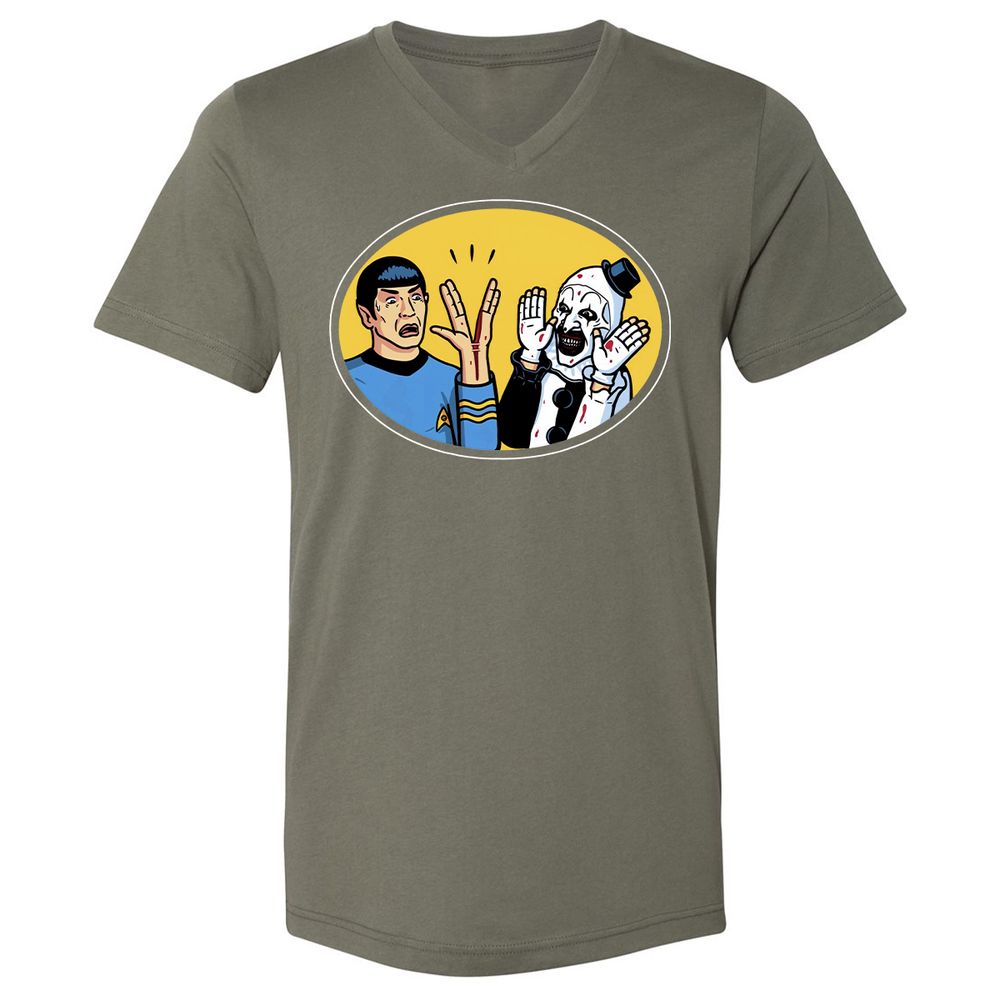 Unisex V-Neck T-Shirt - MRHD17H4 - Military Green - 10