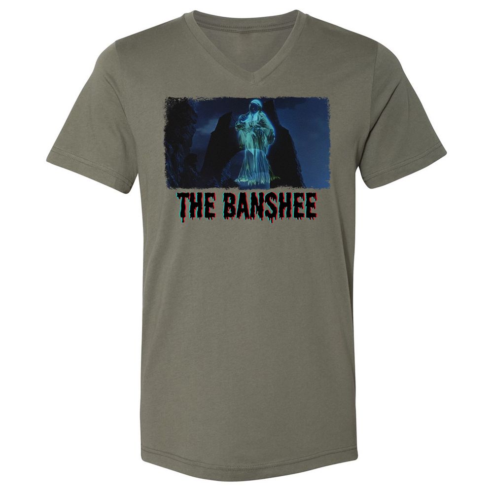 Unisex V-Neck T-Shirt - L3GJDTUJ - Military Green - 10