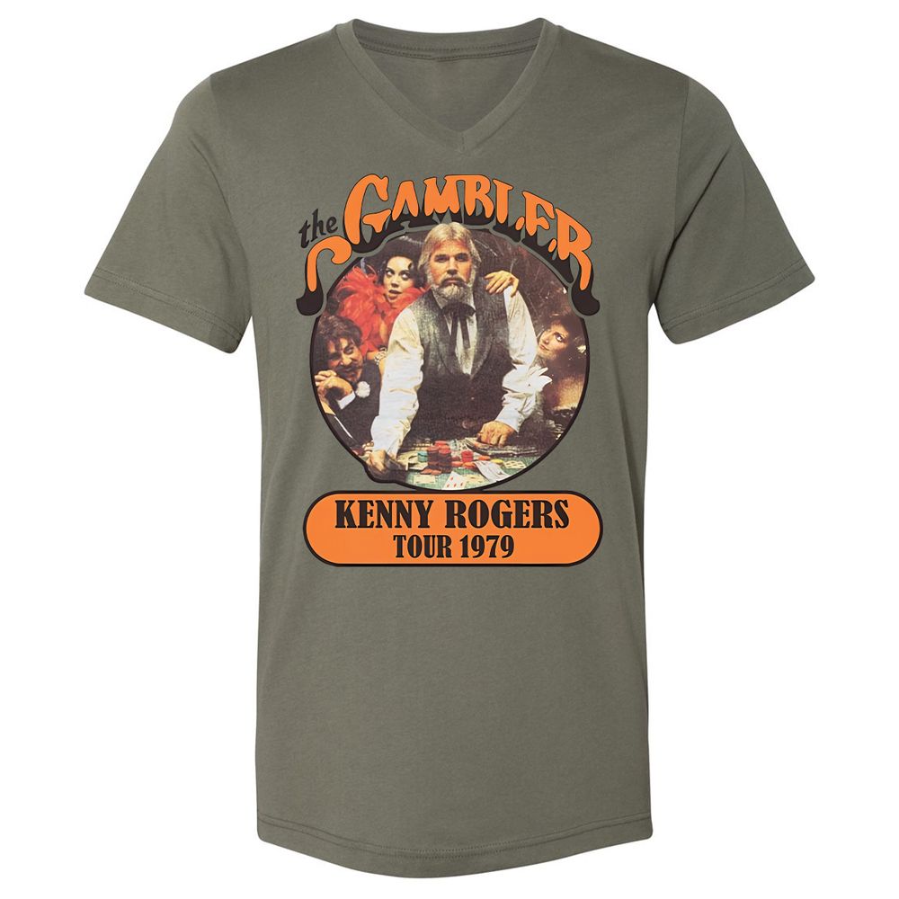 Unisex V-Neck T-Shirt - RYQ576B8 - Military Green - 10