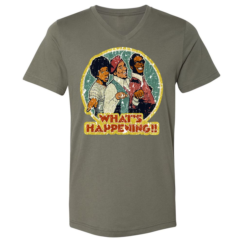 Unisex V-Neck T-Shirt - W7U9CAV2 - Military Green - 10