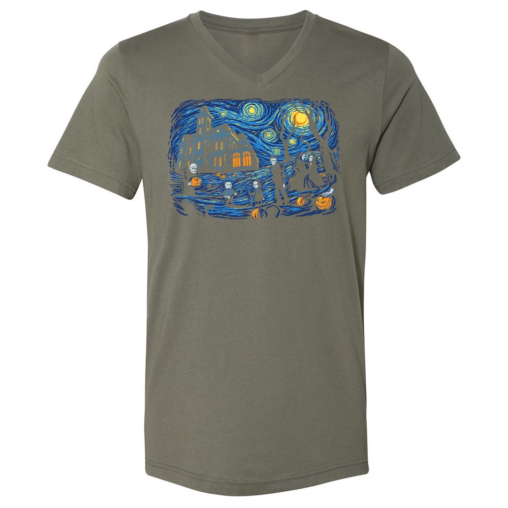 Unisex V-Neck T-Shirt - EK54WMC1 - Military Green - 10