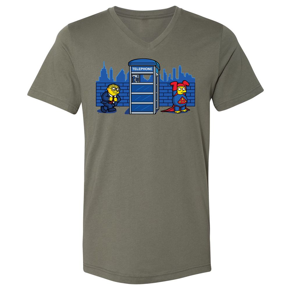 Unisex V-Neck T-Shirt - Z2DDQ5UV - Military Green - 10
