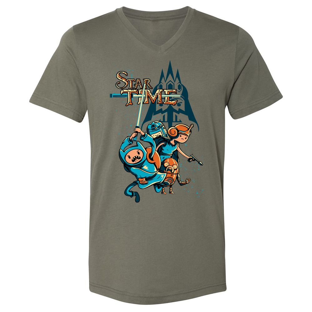 Unisex V-Neck T-Shirt - EL2NDQ5K - Military Green - 10